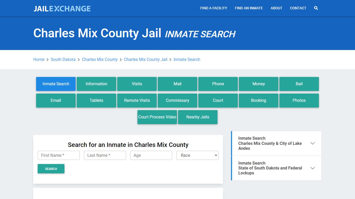 Charles Mix County Jail, SD Inmate Search: Roster & Mugshots