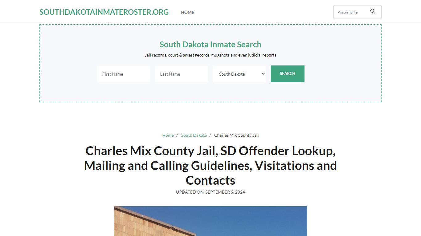 Charles Mix County Jail, SD: Inmate Search Options, Visitations, Contacts